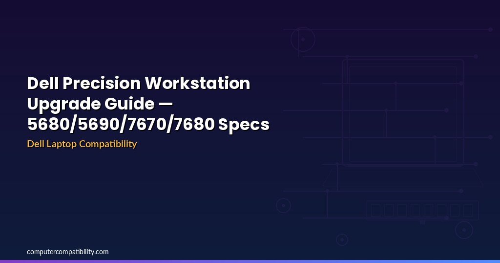 Dell Precision Workstation Upgrade Guide — 5680/5690/7670/7680 Specs