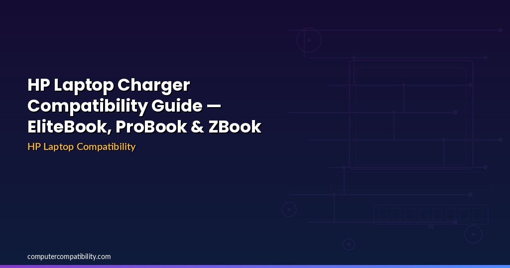 HP Laptop Charger Compatibility Guide — EliteBook, ProBook & ZBook