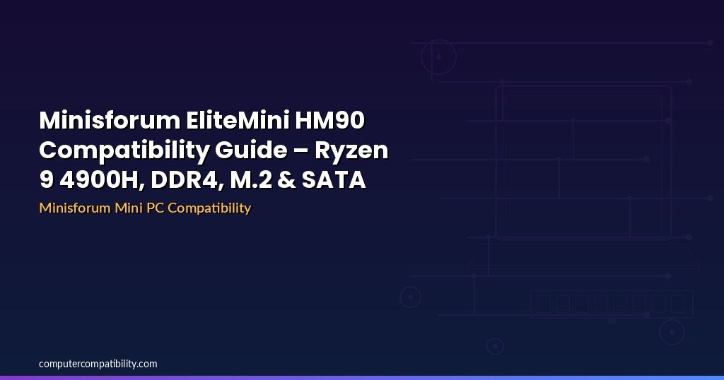 Minisforum EliteMini HM90 Compatibility Guide – Ryzen 9 4900H, DDR4, M.2 & SATA